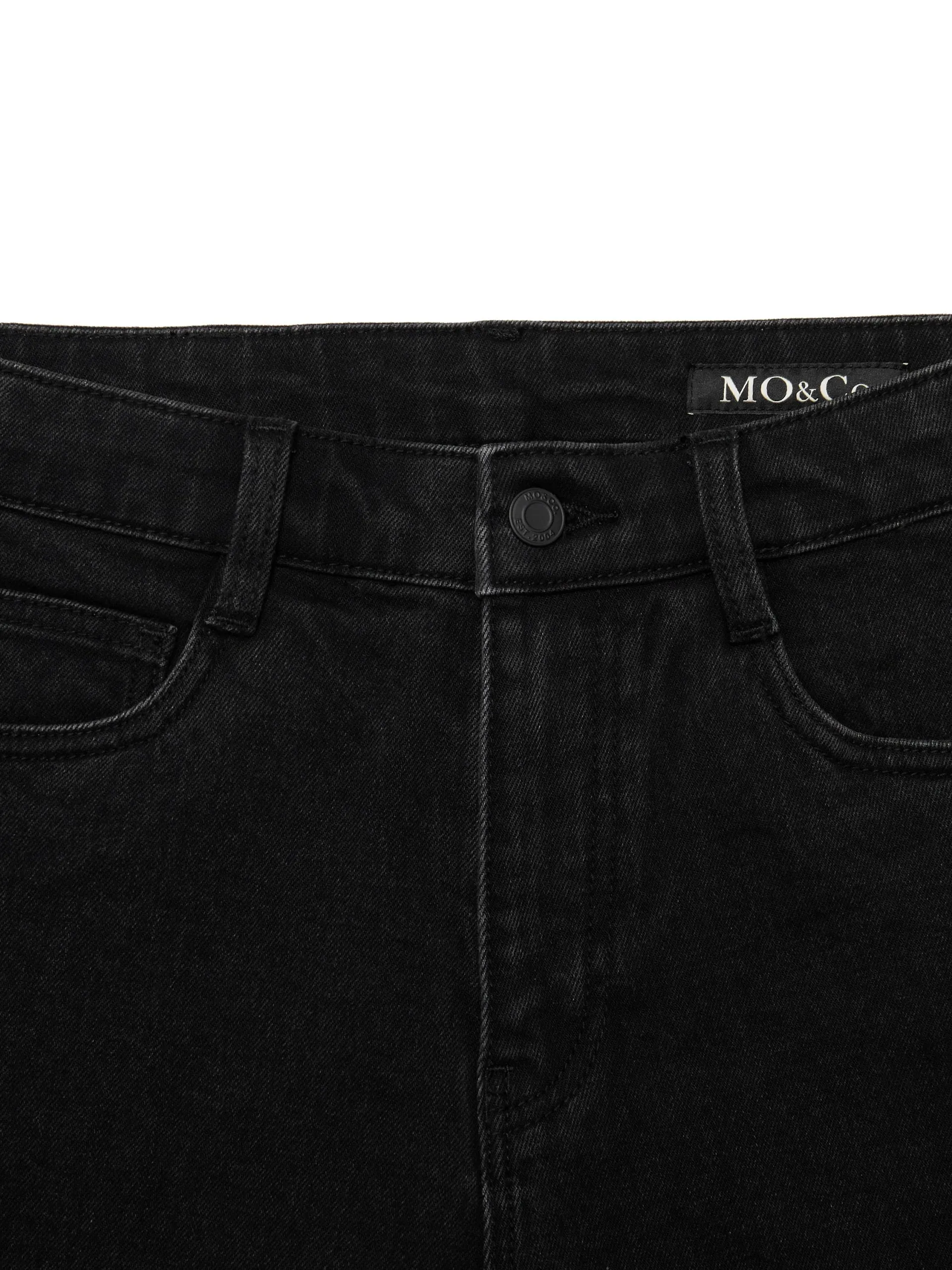 Straight Frayed Cotton Jeans