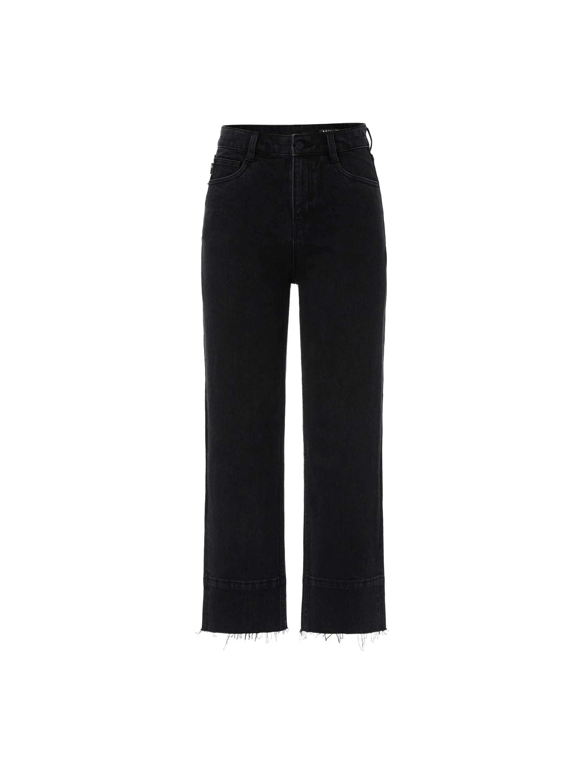 Straight Frayed Cotton Jeans