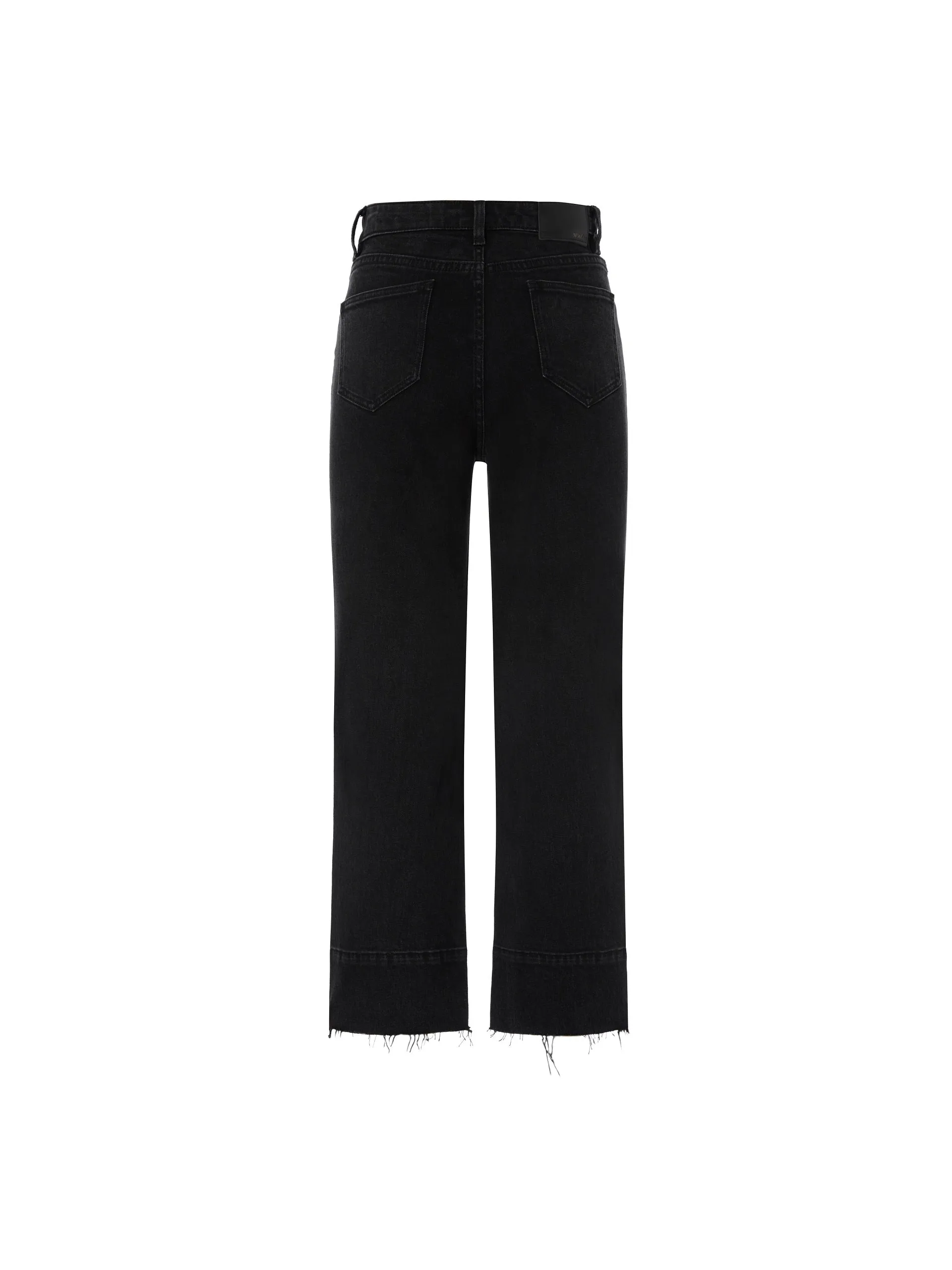 Straight Frayed Cotton Jeans