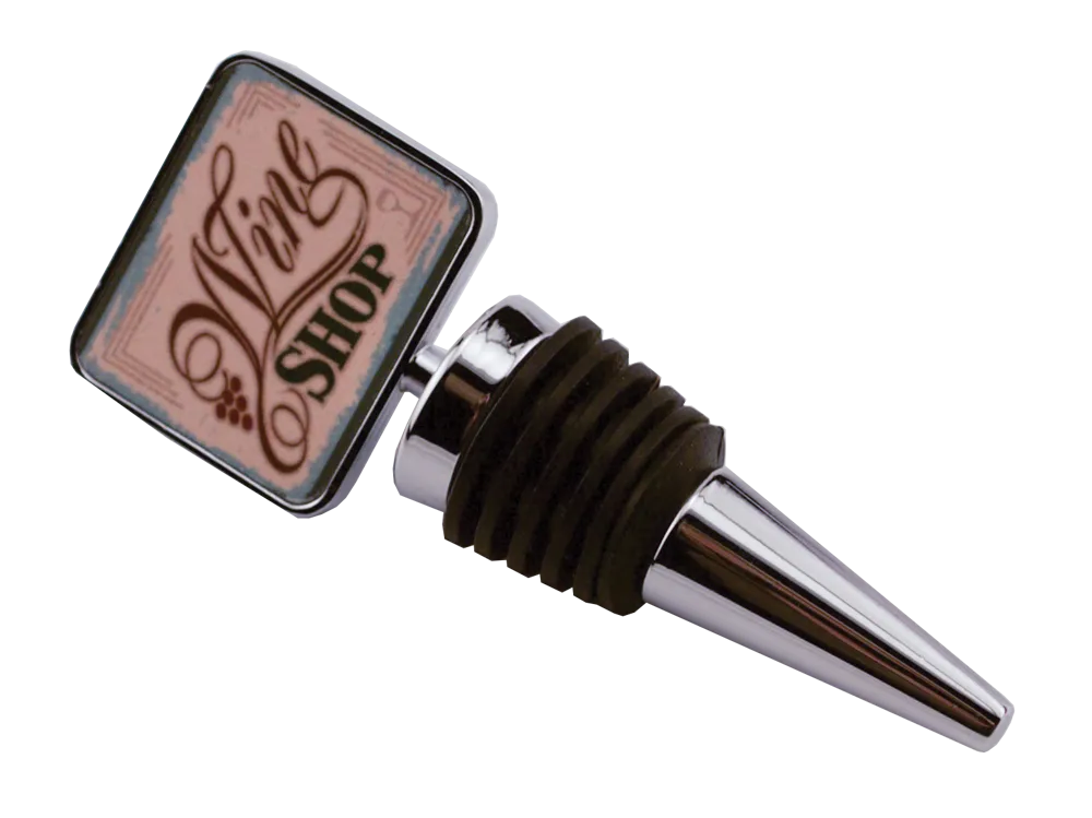 SUBLIMATION BOTTLE STOPPER WITH SQUARE INSERT