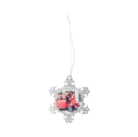 SUBLIMATION PEWTER SNOWFLAKE ORNAMENT - 3"