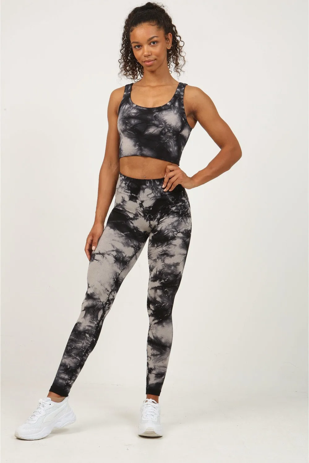 Tie Dye Gym Set - Smoky Charcoal