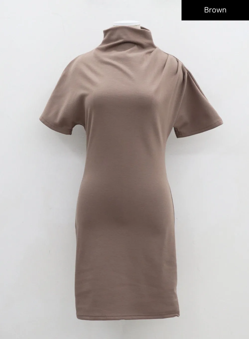 Turtleneck Short Sleeve Mini Dress CJ330
