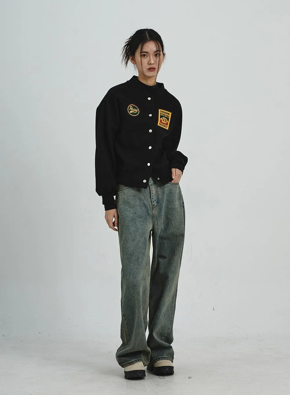 Vintage Washing Wide Leg Jeans CD06