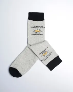 Women's I Mean Good Morning Funny Crew Socks
