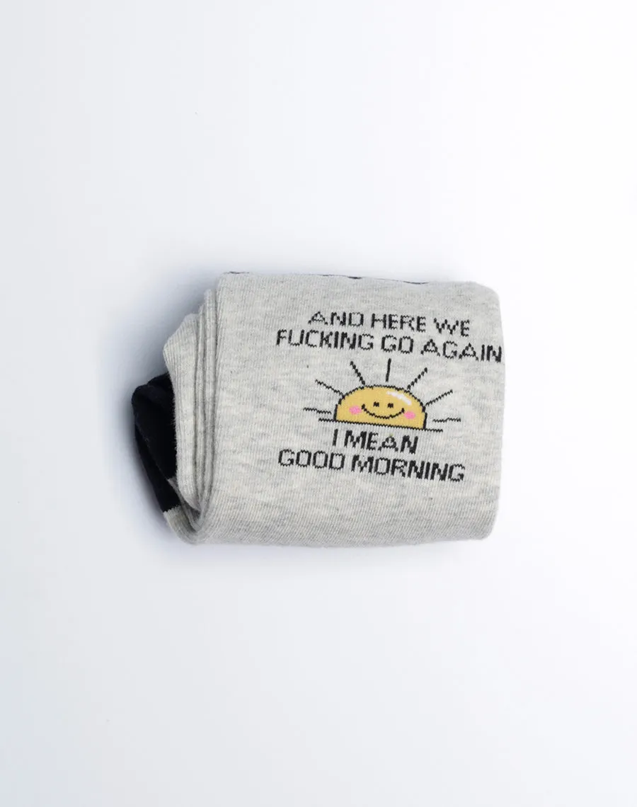 Women's I Mean Good Morning Funny Crew Socks