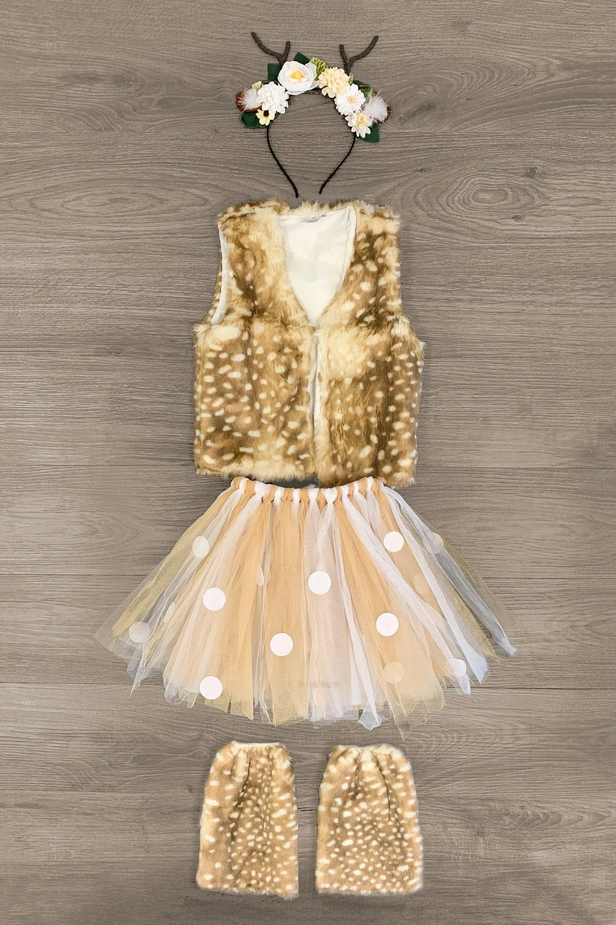 Woodland Deer Vest & Tutu Costume Set