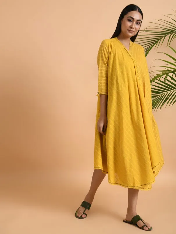 Yellow Cotton Dobby Jacket