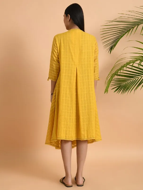 Yellow Cotton Dobby Jacket