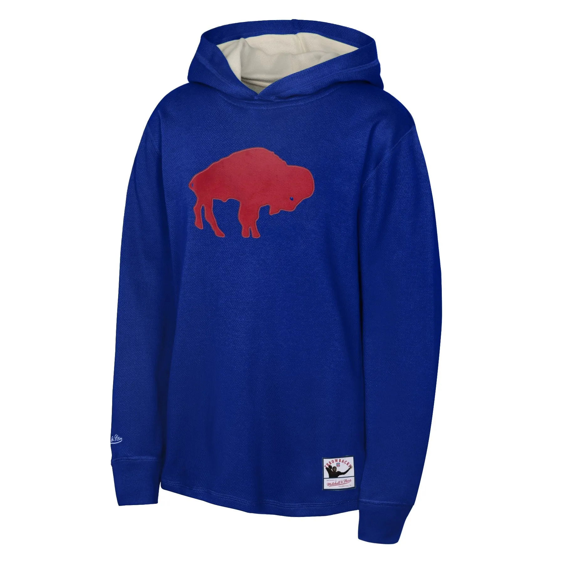 Youth Buffalo Bills Mitchell and Ness Long Sleeve Thermal Pullover Hoodie