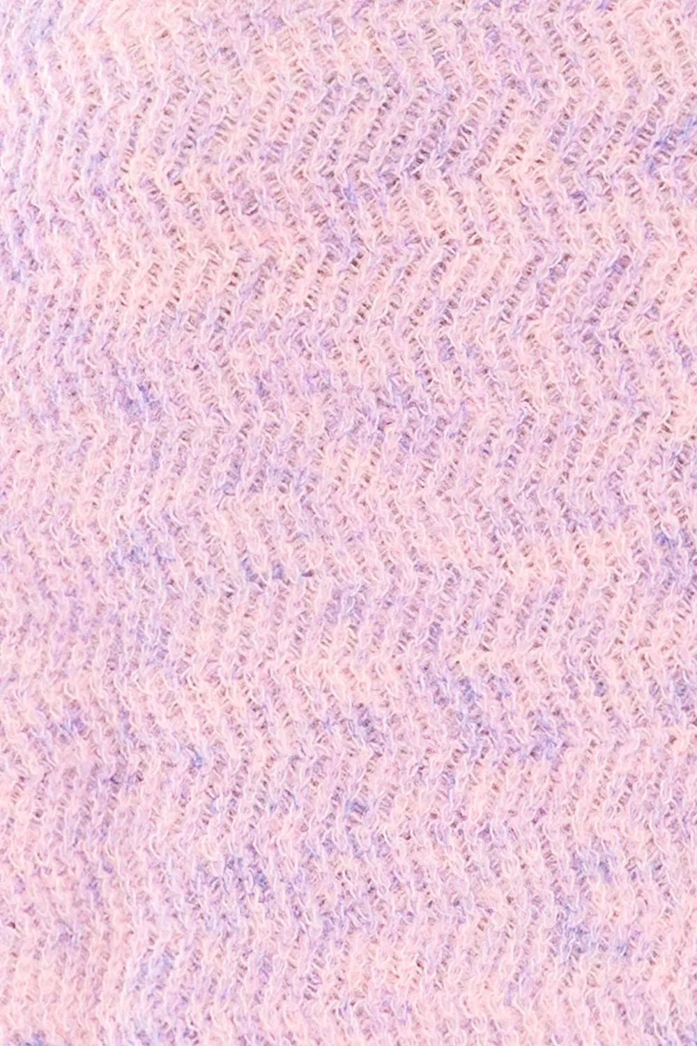 Zurich | Pink & Blue Knit Turtleneck Sweater